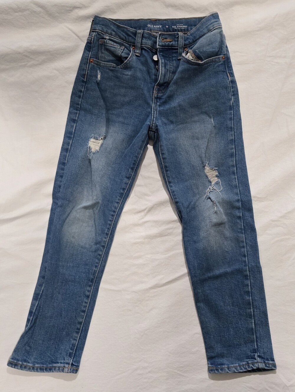 Old Navy Girls OG High Rise Straight Jeans, 10